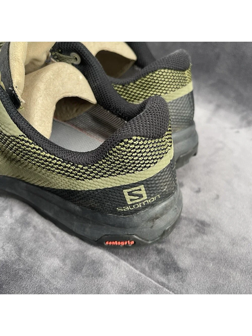 Salomon Odyssey Trail Running Shoes Men’s US 8.5 Olive Green Contagrip